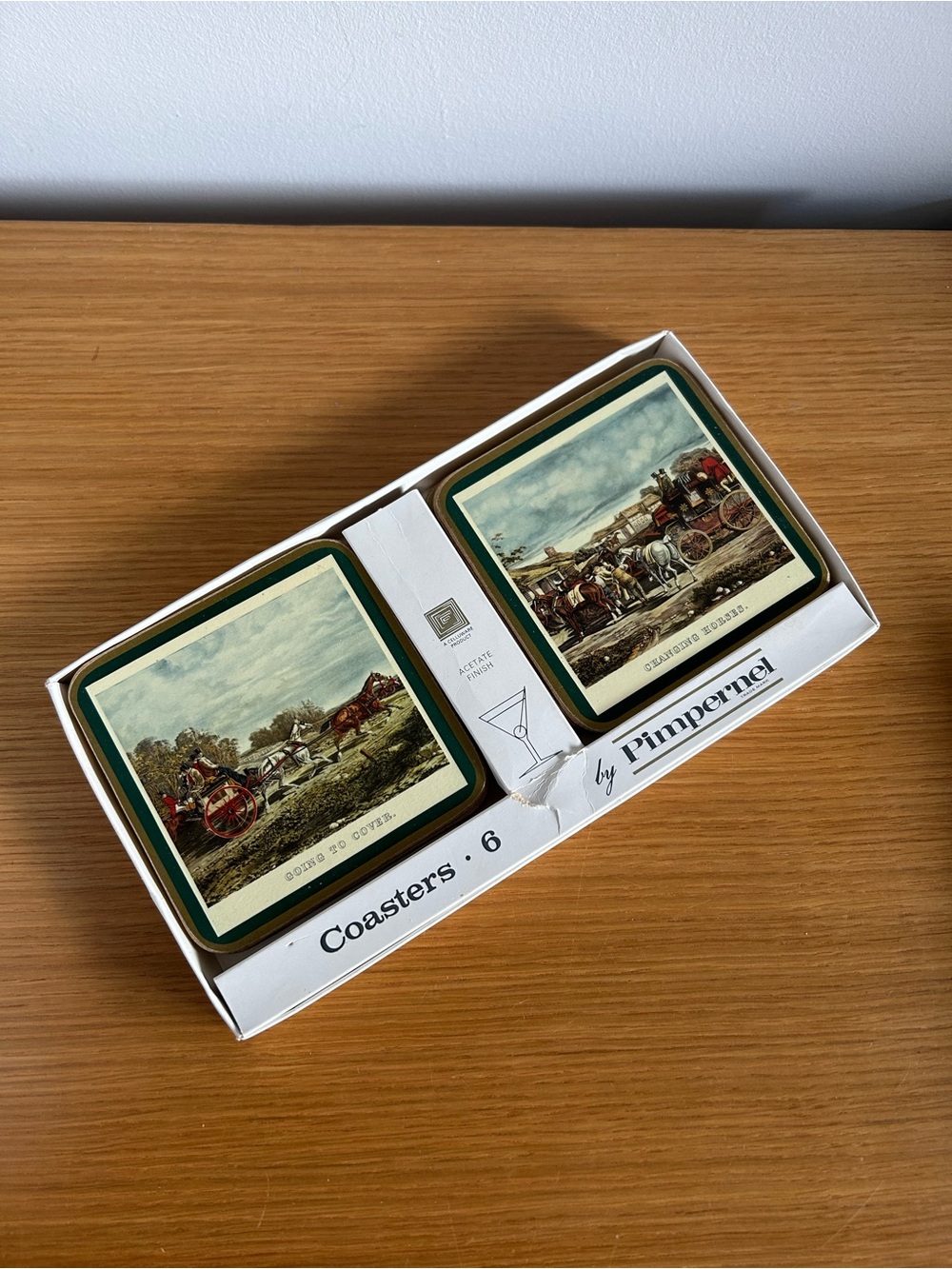 Vintage Pimpernel Coasters Set of 6 Made in England